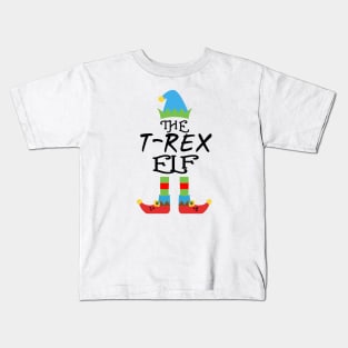 The TRex Elf Matching Family Group Christmas Party Kids T-Shirt